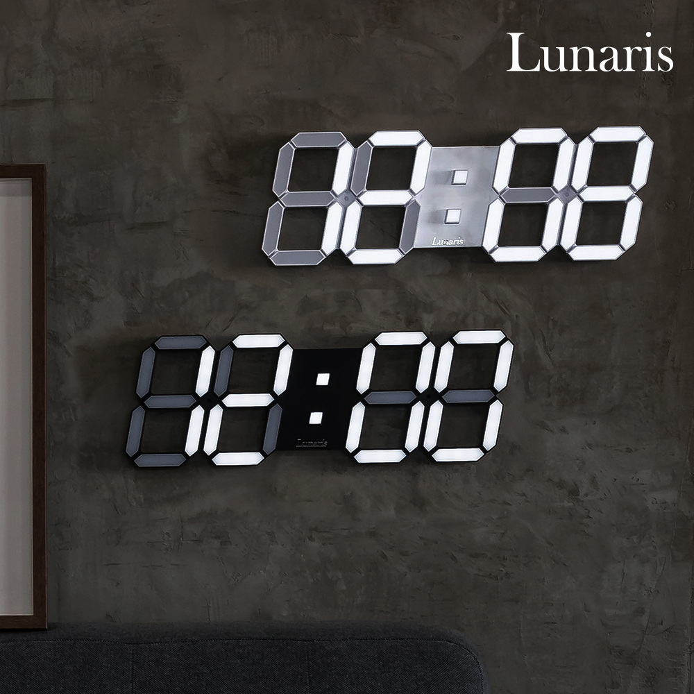 국산 루나리스 LED 벽시계 38cm 듀얼컬러 / 화이트 블랙