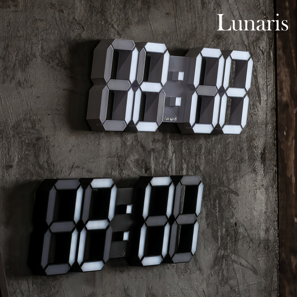 국산 루나리스 LED 벽시계 38cm 듀얼컬러 / 화이트 블랙