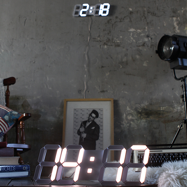 국산 루나리스 LED 벽시계 38cm 듀얼컬러 / 화이트 블랙