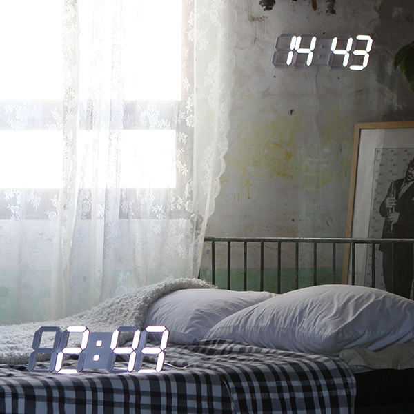 국산 루나리스 LED 벽시계 38cm 듀얼컬러 / 화이트 블랙