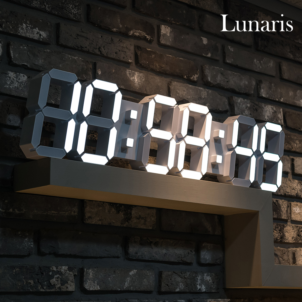 루나리스 GPS수신 대형 디지털 전자 LED 벽시계 90cm HMS