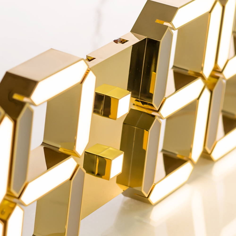 국산 루나리스 LED 벽시계 38cm 듀얼컬러 / 24K 샴페인골드