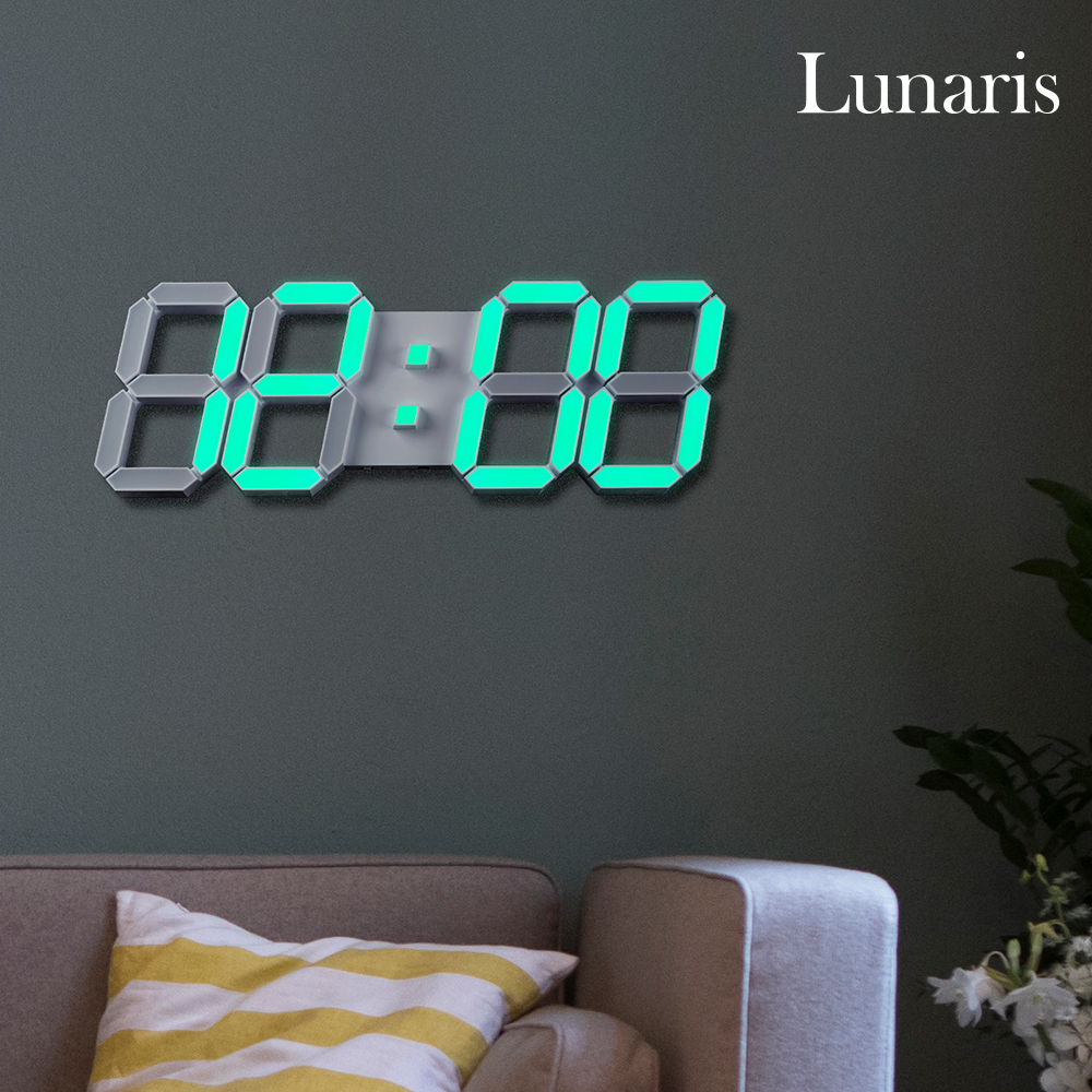 국산 루나리스 LED 벽시계 38cm 레인보우