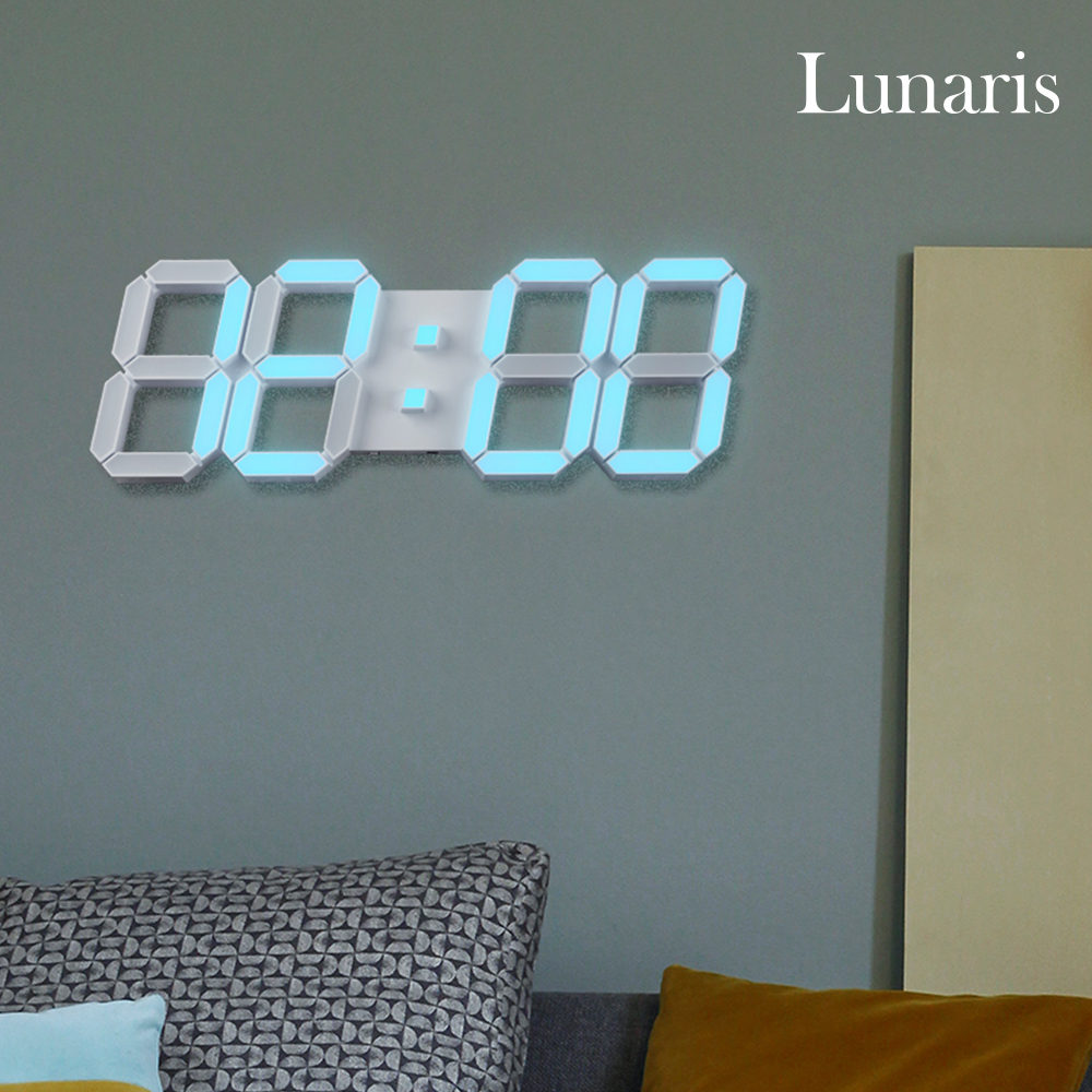 국산 루나리스 LED 벽시계 38cm 레인보우