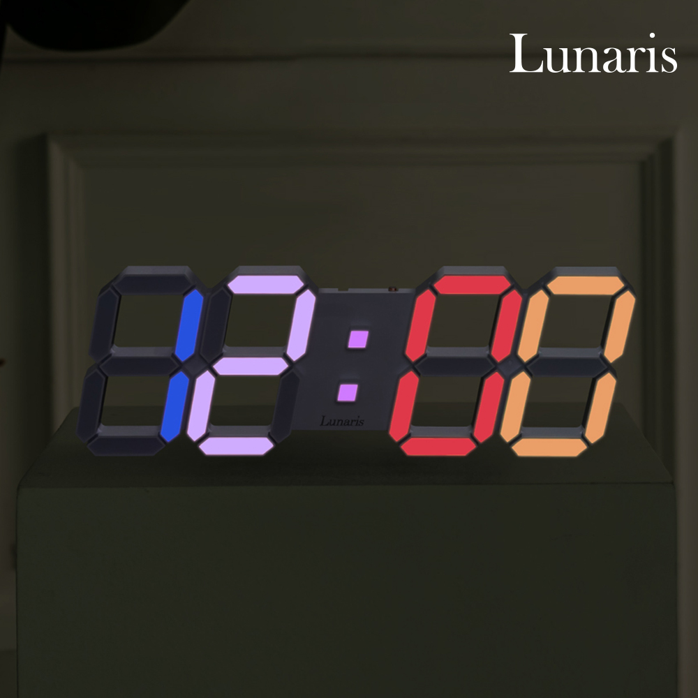 국산 루나리스 LED 벽시계 38cm 레인보우