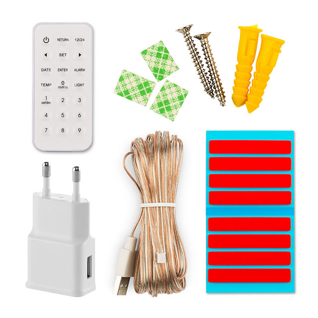 루나리스 벽시계 구성품 [리모컨,케이블,아답터 등]