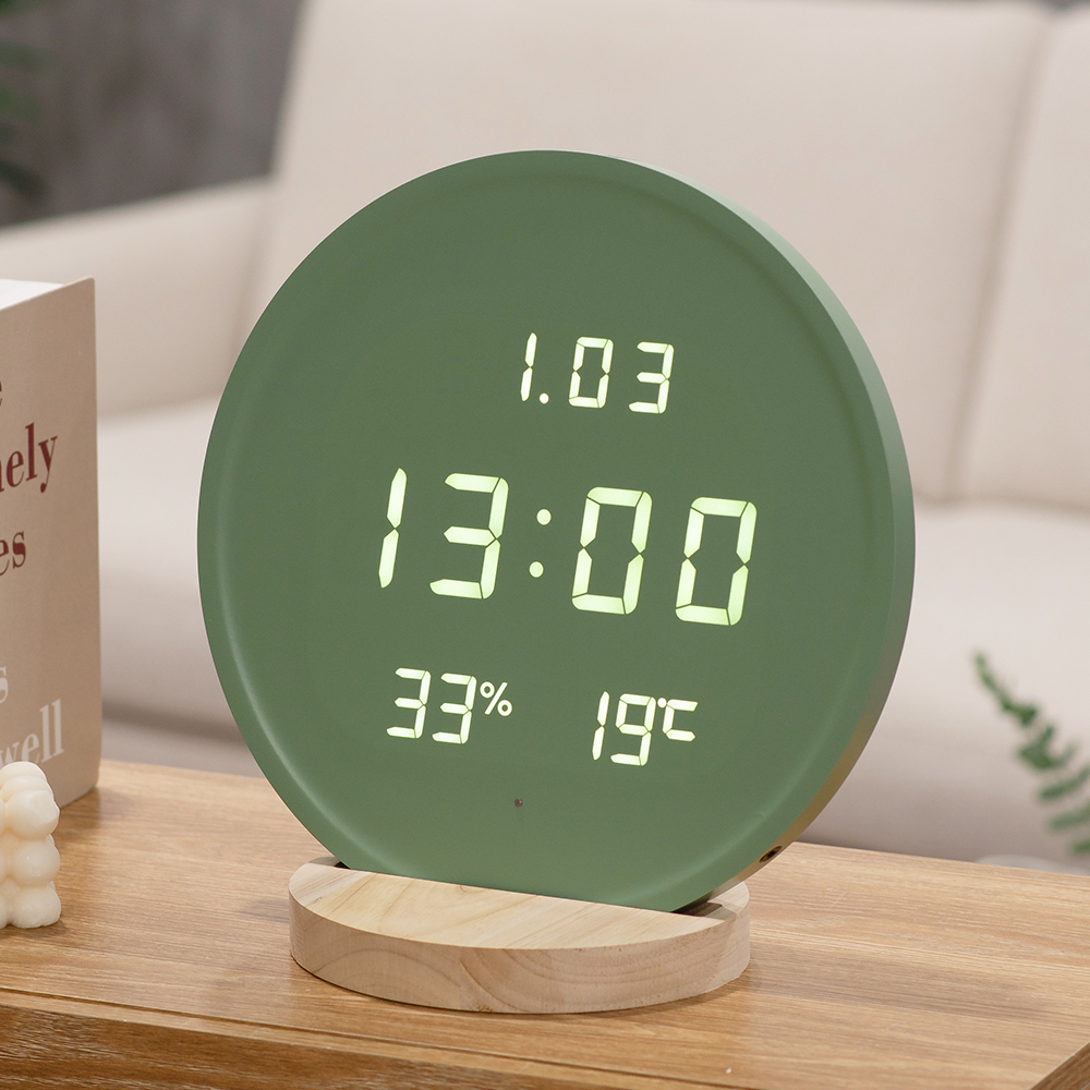 성흠 3세대 백라이트 루나 온습도 LED 벽시계