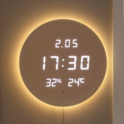 성흠 3세대 백라이트 루나 온습도 LED 벽시계