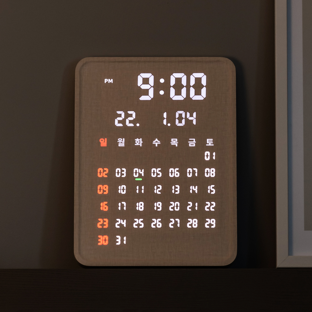 성흠 포시즌 캘린더 인테리어 LED 벽시계 27cm