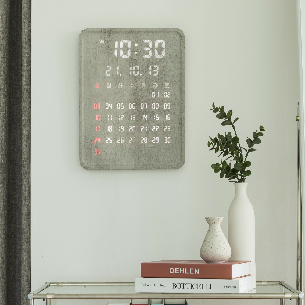 성흠 포시즌 캘린더 인테리어 LED 벽시계 27cm