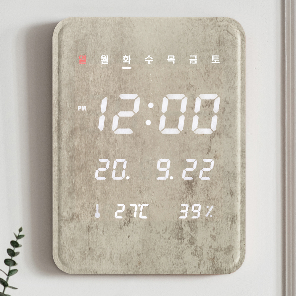 성흠 루나 데일리 온습도 LED 벽시계