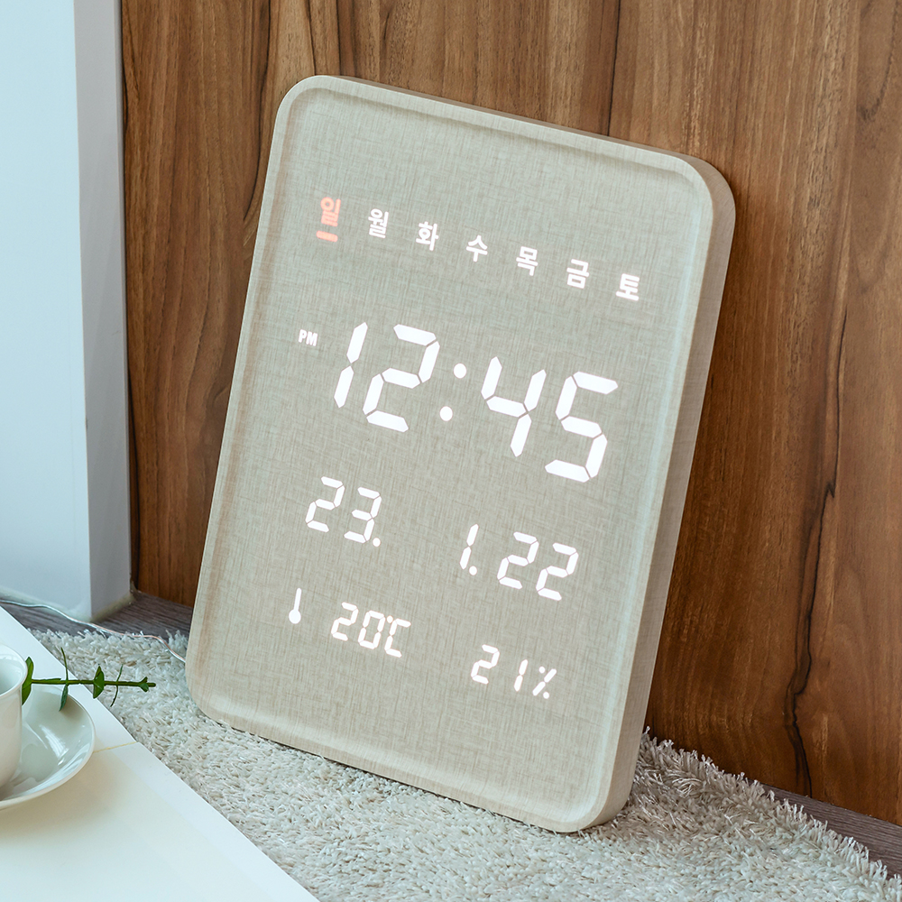 성흠 루나 데일리 온습도 LED 벽시계