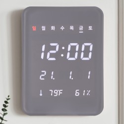 성흠 루나 데일리 온습도 LED 벽시계