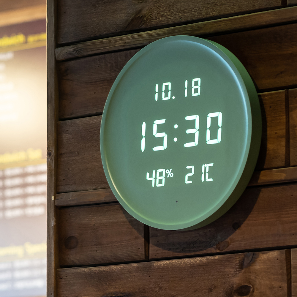 성흠 무선 루나 온습도 와이파이 LED 벽시계